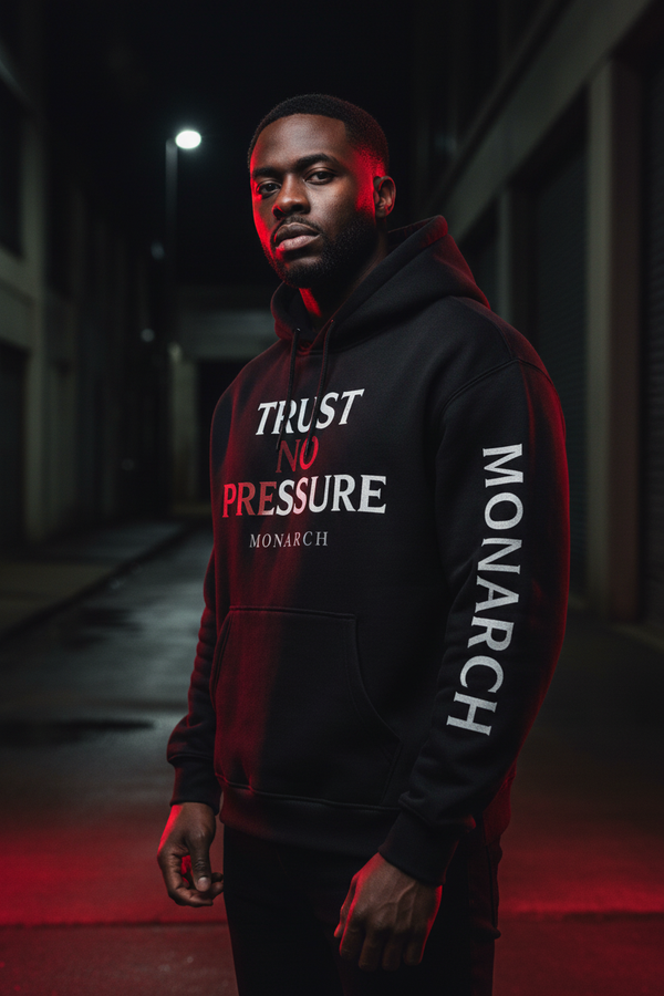 Monarch Pressure "Trust No Pressure" Premium Black Hoodie